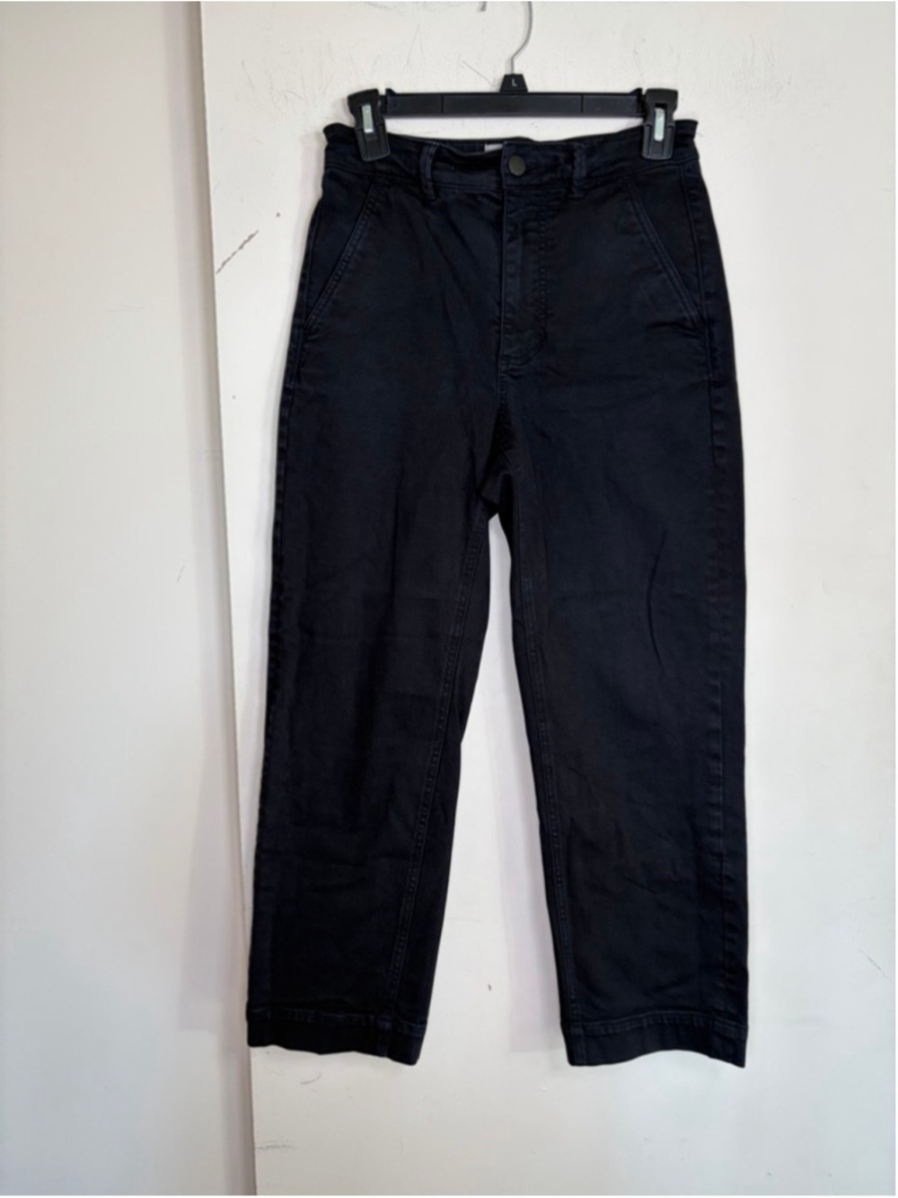 Everlane The Straight-Leg Crop Pants Black High Rise Regular Size 2